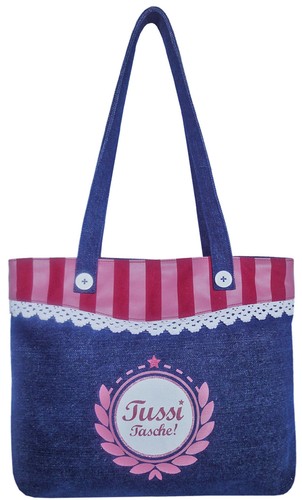 Retro denim jeans shopper - retro,
